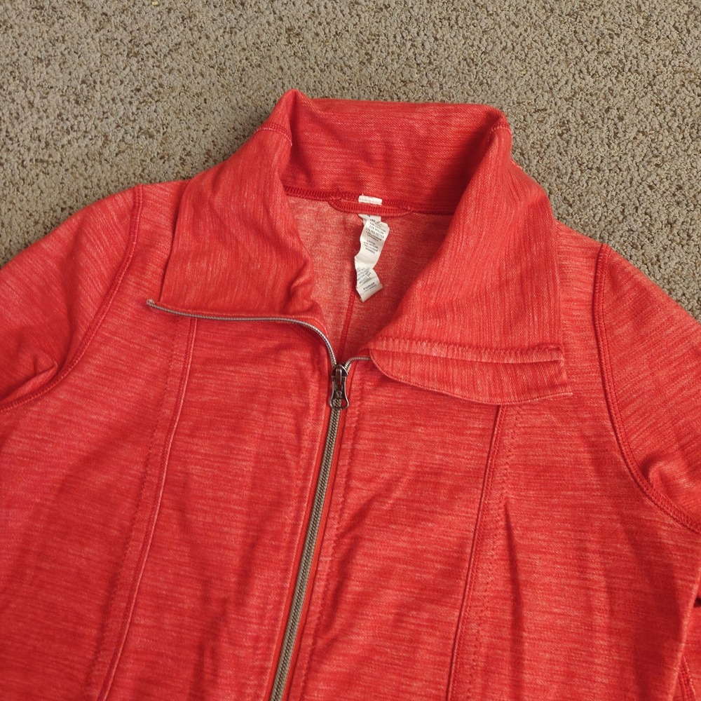 Lululemon Define Full Zip Jacket Heathered Red Orange Womens Size 4 Activewear - Picture 3 of 11